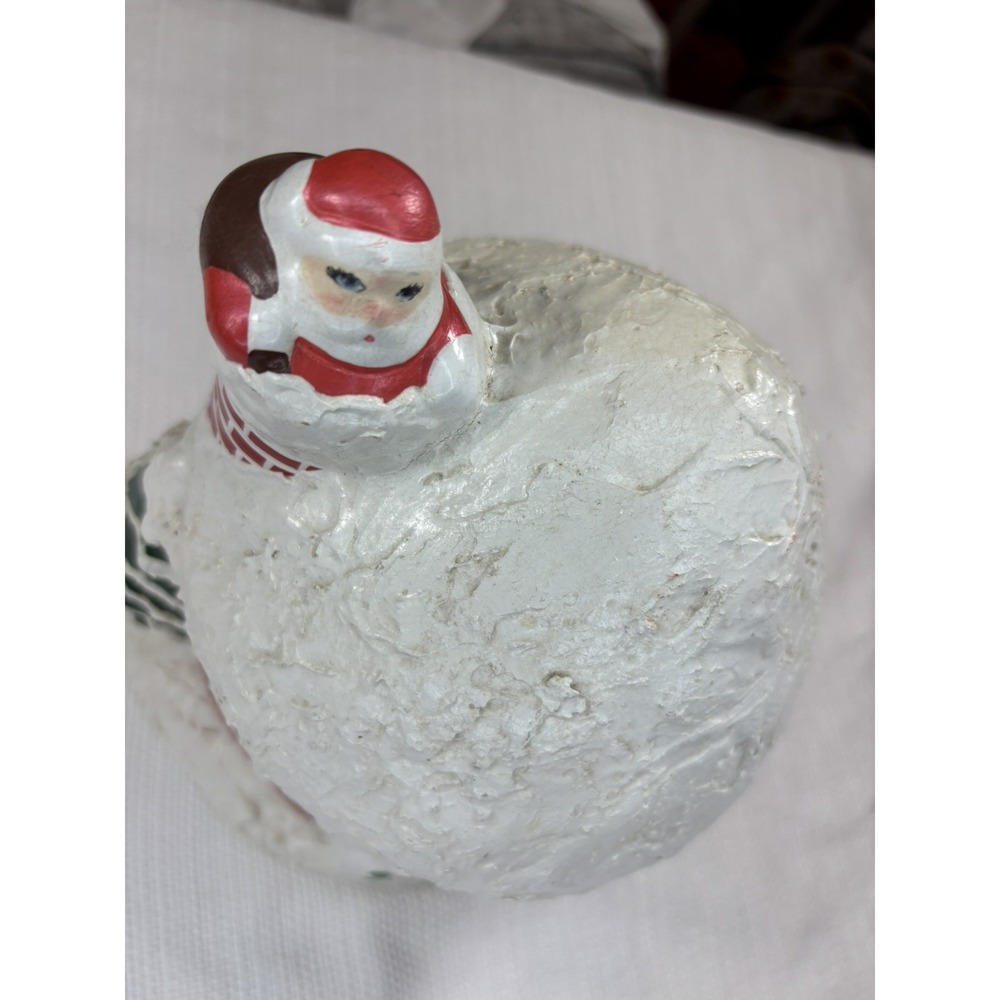 🎅Vintage  Ceramic Santa Christmas House Snowman- canister 1984 - Picture 9 of 12